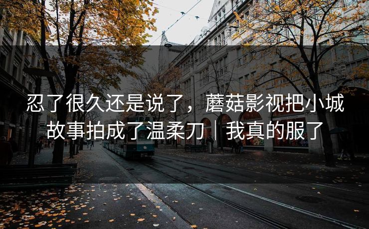 忍了很久还是说了，蘑菇影视把小城故事拍成了温柔刀｜我真的服了